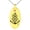 Gold, variant on Stainless Steel Nautical Ship Helm & Anchor Engraved Small Oval Charm Pendant Necklace