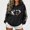Black, variant on Outerwear Jackets for Womens Everyday Rugby Print Hooded Zipper Long Sleeve Sweatshirt Fall Winter Blue Size S