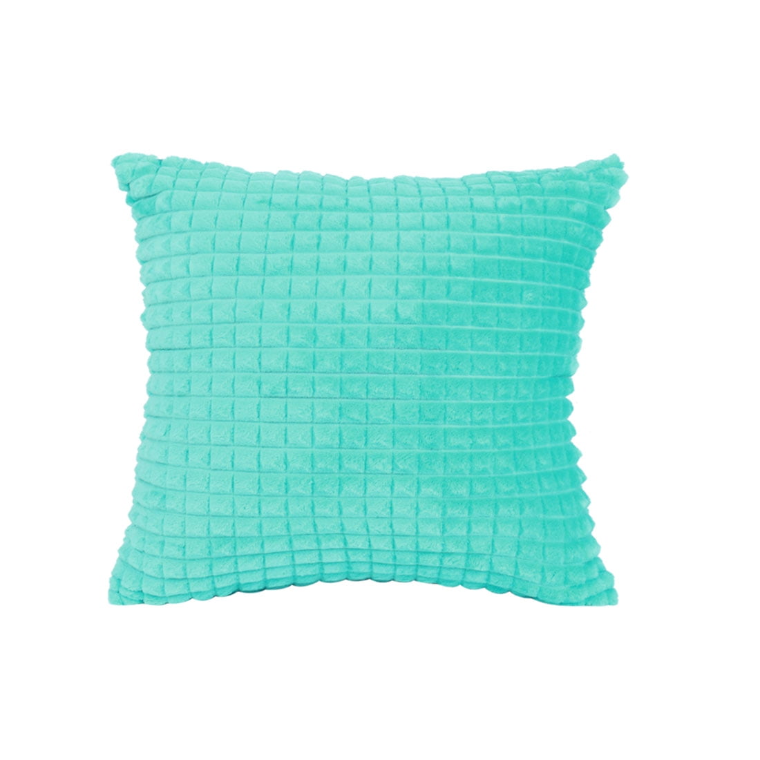PiccoCasa Square Plush Throw Pillow Cover,Cyan, 20"x20"