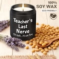thumbnail image 5 of 7oz Black Clear Glass Candle, Lavender Scented, Teacher Gift, Aromatherapy Candle for Home, Gift for Educator, 5 of 7