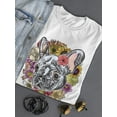 thumbnail image 3 of Cute Floral French Bulldog T-Shirt Women -Image by Shutterstock, Female XX-Large, 3 of 4