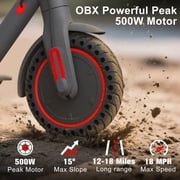 OBX OBX 350W Electric Scooter for Adults: 18 MPH, 16 Mile Range, 8.5 Solid Tires, Foldable Portable E-Scooter for Commute,UL Certified
