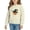 Beige, variant on YunPes Unisex Kids Sweatshirt Boys & Girls Halloween Witch Hat Pumpkin Graphic Pullover Long Sleeve Crewneck Tops Spring Fall School Daily Wear