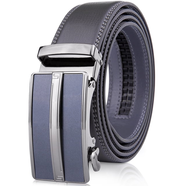 Ceinture à Cliquet en Microfibre pour Hommes Boucle Automatique Réglable