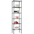 thumbnail image 1 of FDW 6-Tier Wire Storage 17x12x64 Black Shelving Shelves, Adjustable Racks Heavy-Duty Metal Shelf, 1 of 7