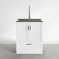 thumbnail image 5 of Simpli Home Reed 28 inch Wide Utility Sink and Laundry Cabinet, Glacier White Finish, 5 of 6