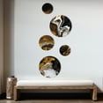 thumbnail image 3 of Designart "Marbled Dreamscape Gold and Black I" Modern Geometric Metal Wall Art Set of 5 Piece, 3 of 5
