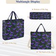 thumbnail image 6 of FORMRS Womens Corduroy Tote Bag Crossbody Shoulder Purse Handbag with Detachable Strap, Purple Cartoon Bats Pattern, 6 of 7