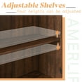 thumbnail image 3 of Merluxy 63" Buffet Sideboard Cabinet with Storage, Farmhouse Wood Cabinet with 4 Glass Doors, 3 of 11