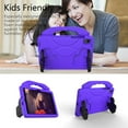 thumbnail image 3 of Kids Case for Samsung Galaxy Tab A7 10.4" 2020 Model (SM-T500/T505/T507), [Folding Kickstand and Handle], Rubber Silicone Shockproof Protective Cover for Galaxy Tab A7 10.4 inch, Purple, 3 of 6