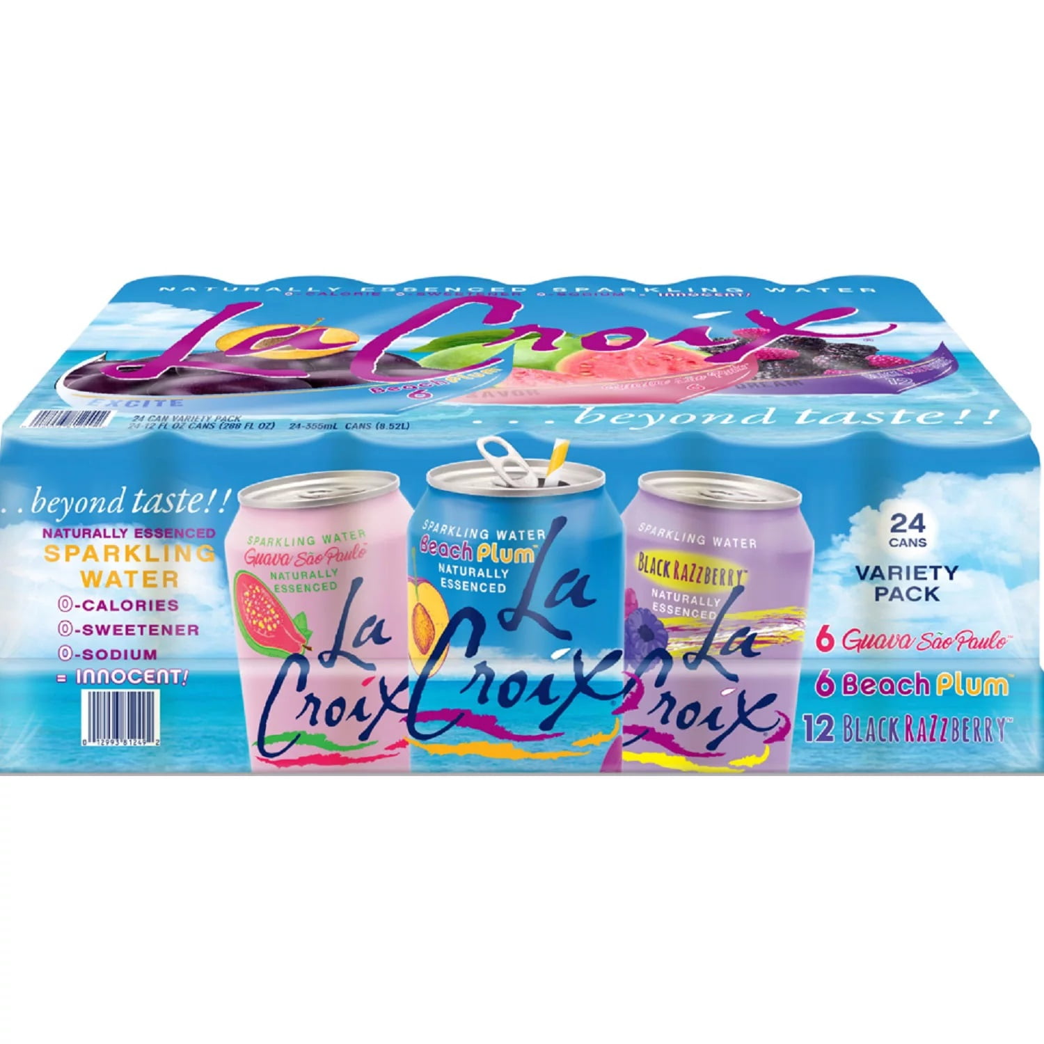 La Croix Black Razz Berry Sparkling Water Variety Pack, 24 - 12 Fluid Ounce Cans