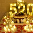 thumbnail image 1 of Raindrops 12 Candles Romantic Table Decoration for Anniversary Golden Synthetic Resin, 1 of 6