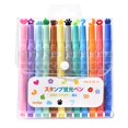 thumbnail image 1 of 6/12colors/Set Writing Tools Hand Account Journal Diary Decoration Highlighter Stationery DIY Creative Marker Pen Candy Color Stamp Pen 12PCS/SET, 1 of 8