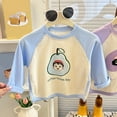 thumbnail image 5 of KPOPLK Fall T-Shirts for Kids Girl 1T 2T 3T 4T 5T Long Sleeve Crewneck Tee Top Toddler Girls Lounge Cute Clothes Sky Blue,Size 1-2 Years, 5 of 8