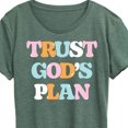 thumbnail image 3 of Instant Message - Trust God's Plan - Women's Short Sleeve Graphic T-Shirt, 3 of 6