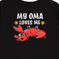 thumbnail image 4 of Inktastic My Oma Loves Me- cute crab family Boys or Girls Long Sleeve Toddler T-Shirt, 4 of 5