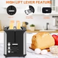 thumbnail image 6 of Vimukun Toaster 2 Slice, Extra Wide Slot, Stainless Steel, 7 Browning Shade Settings, Bagel/Cancel/Gluten-Free/Reheat Function , 900 Watt ,Black & Silver, 6 of 9