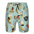thumbnail image 4 of Characters Cuphead Show Men's Beach Shorts Swim Trunks Casual Quick Dry Board Shorts Swimwear with Mesh Lined and Pockets, 4 of 8