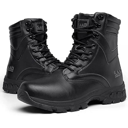 

Men s Waterproof Military Boots Outdoor Desert Tactical Combat Boots Army Patrol Training Security Work Shoes with Side Zip Sand-46(UK11)