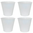 thumbnail image 2 of Sunnydaze 4.1-Gallon Round Galvanized Steel Buckets w/ Hexagon Pattern, White, 4-Pack, 2 of 8