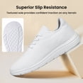 thumbnail image 4 of vibdiv Mens Walking Shoes Non Slip Running Shoes Breathable Comfort Casual Sport Athletic Gym Shoes white Size 10.5, 4 of 6