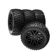 thumbnail image 3 of shamjina 4 Pieces 1/10 RC Tires and Wheels Good Grip Wheel Rim and Tires Set black, 3 of 8