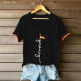 thumbnail image 4 of Women's Germany Football Graphic T-Shirt, Women's V-Neck T-Shirt German Soccer Letter Print Graphic Tee, Casual Fashion Top, Summer Short Sleeve Blouse for Soccer Tournament 2026 Black Size: XL, 4 of 4