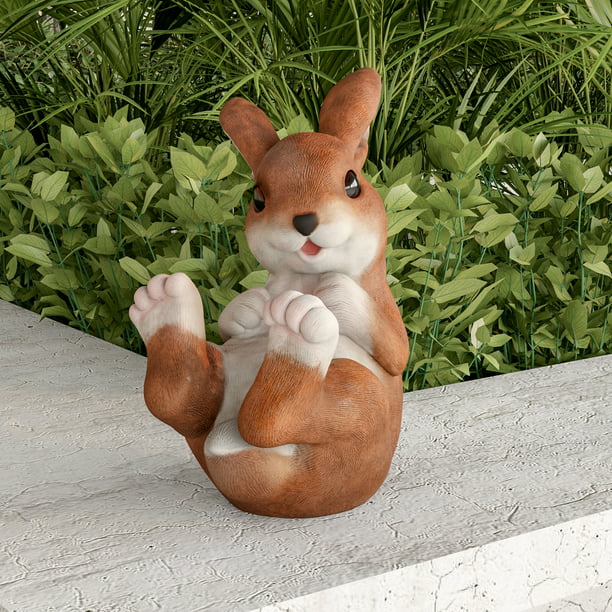 Pure Garden Bunny Rabbit Statue, Outdoor Garden Rabbit Statues