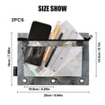 thumbnail image 2 of 2 Pack Flip Folders with Clear PVC Window Binder Pouches 3-Ring Binder Organizer for Office & Home Silver and Black Butterfly, 2 of 6