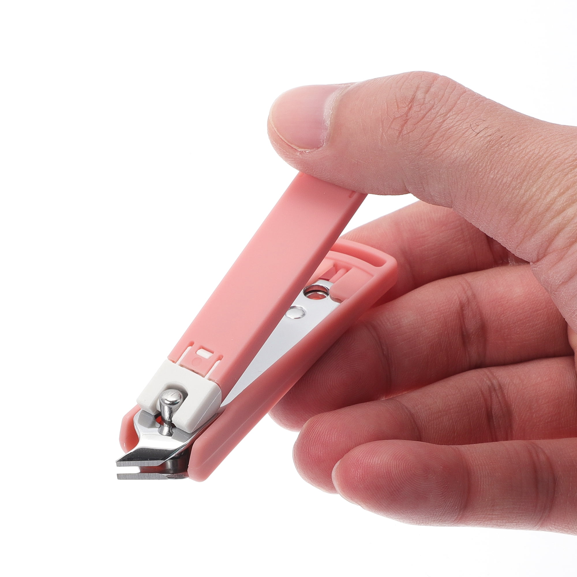 Unique Bargains Nail Clipper With Key Ring 1 Set Pink