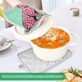 thumbnail image 3 of Yayeee Pot Holders Kitchen Heat Resistant with Pocket 7"x9.8" Cotton Oven Cooking Hot Pads, Pink Cheetah, 3 of 7