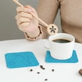 thumbnail image 6 of Kll Square Drink Coasters Set Of 4,Pu Leather Absorbent Coasters Set Decorative Coffee Cup Coasters Housewarming Gift For Home Decor-Blue Glitter, 6 of 9