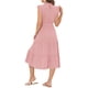 thumbnail image 3 of INSPIRE CHIC Vestidos Midi para Mujeres con Cuello Alto y Mangas Rizadas XL Rosa, 3 of 6