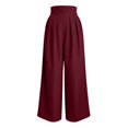 thumbnail image 6 of Women's High Waist Wide Leg Pants Elegant Pleated Work Business Casual Suit Trousers by Yigetop Wine S, 6 of 7