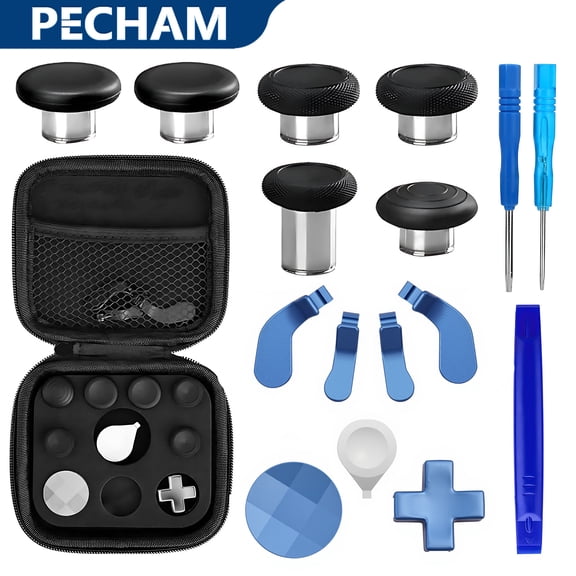 Pecham 17-in-1 Thumbsticks Paddles Accessories Fit for Xbox One Elite Series 2/Elite Series 2 Core Controller