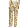thumbnail image 3 of Xecao Retro 70s 60s Flower Women's Straight Lounge Pajama Pants: The Epitome of Relaxed Sleepwear, 3 of 9