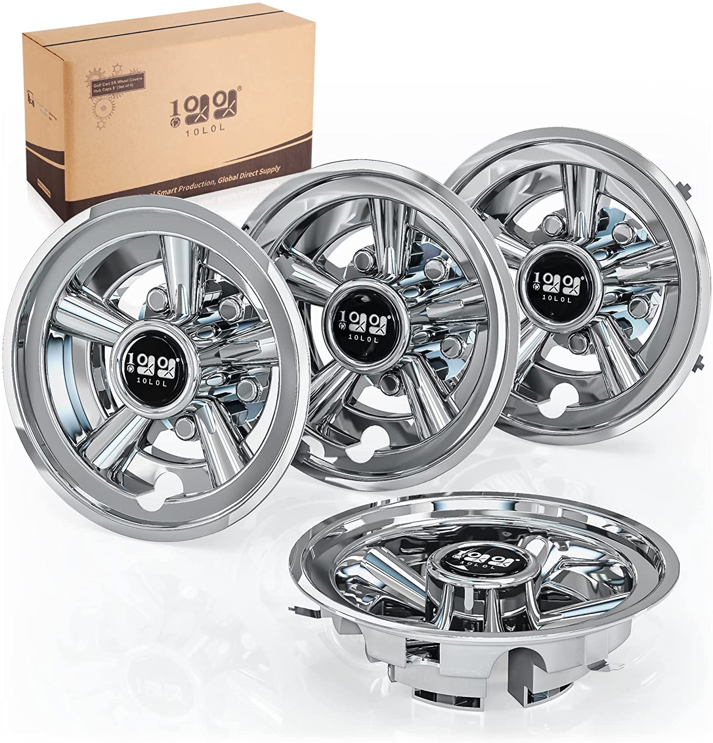 10L0L 8Golf Cart Wheel Cover Hub Caps EZGO Club Car Yamaha Carts