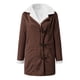 thumbnail image 5 of AUNVITO Women's Faux Suede Fleece Lined Jacket with Horn Button Closure Notch Lapel Long Sleeve Coat Casual Winter Outerwear, 5 of 5