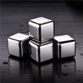thumbnail image 4 of Wosthever Whisky Stones Acero Inoxidable Cubitos de Hielo Piedras de enfriamiento Reutilizables Whisky Wine Keep Cold Drink para Cerveza Kits de equipo de elaboración de vino No.1, 4 of 5