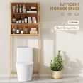 thumbnail image 4 of HOMCOM Over the Toilet Cabinet with Adjustable Shelf, Natural Wood Finish, 4 of 10