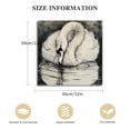 thumbnail image 2 of FANNA Art Vintage Retro Forest Lake Swan Bird Portrait Animals Wilderness Illustrations Fine Art Wildlife Relax/Calm Sepia Duotone for Living Room, Bedroom, Office 12x12 in, 2 of 5