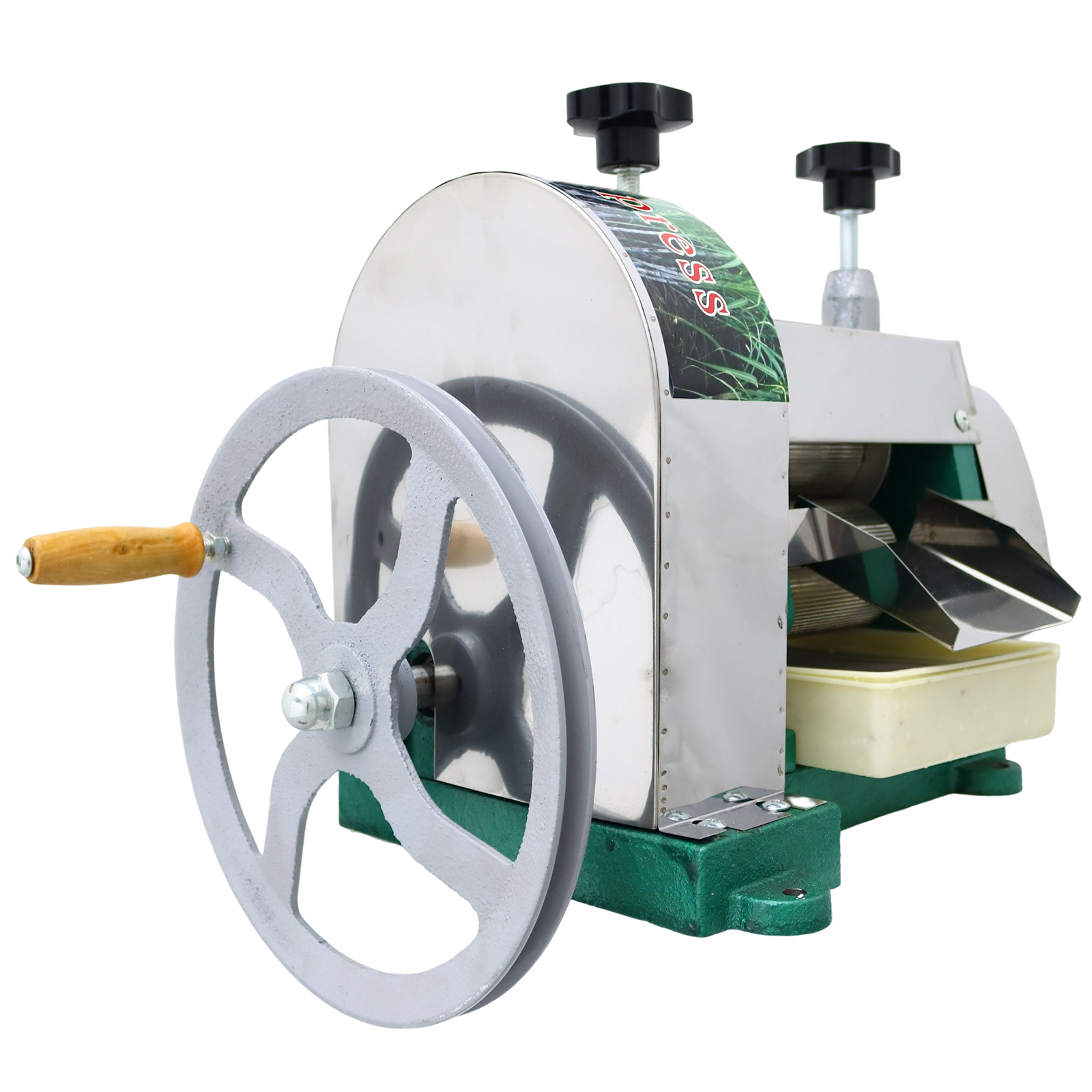 INTBUYING Manual Sugarcane Juice Extractor Sugar Cane Ginger Juicer with 2 Knives Output 110-330LB/H