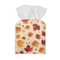 thumbnail image 3 of Psesaysky Square Tissue Box Cover - Waterproof PU Leather Tissues Cube Boxes Holder Fall Aesthetic Desk Decor for Room, Home & Office - Maple Leaves, 3 of 7