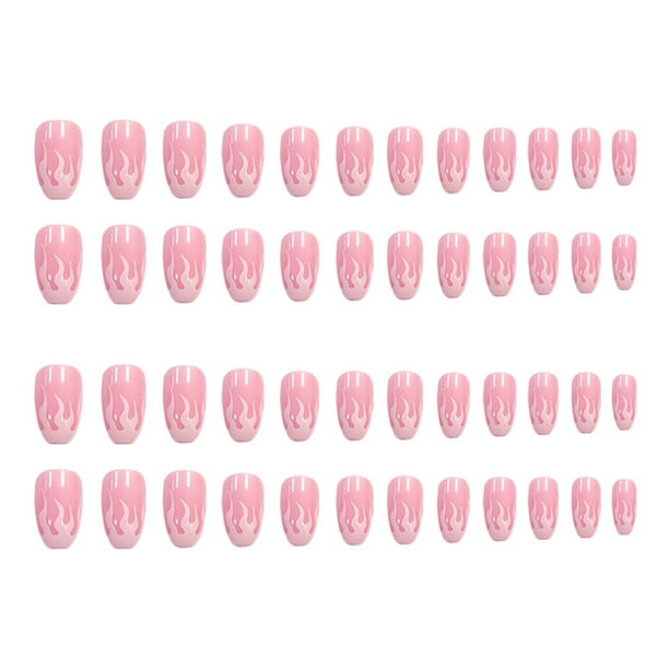 48 uñas postizas para mujer, bonitas uñas postizas, parches decorativos para decoración de uñas.