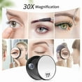 thumbnail image 3 of MIYADIVA 30X Magnifying Mirror, Small Travel Mirror with Suction Cup and Tweezers, 3.5 Inches, 3 of 10