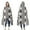 Boho Black and, variant on Wearable Blanket,Boho Black and White Diamond Central Ethnic Pattern Hooded Wearable Flannel Blanket for Adults & Teens,Winter Poncho Shawl Wrap Cape Cozy Anti-Pill,50"x60"