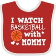 thumbnail image 3 of Inktastic I Watch Basketball with Mommy Boys Baby Bib, 3 of 4