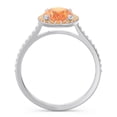 thumbnail image 4 of Diamond-Capitals 2.15 Carat Oval Cut Citrine Gemstone & Natural Diamond Shiny Anniversary Ring for her Solid 14K White Gold Size 4, 4 of 7