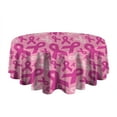thumbnail image 5 of Pink Breast Cancer Round Tablecloth 60"x60",Wrinkle Wipeable Table Cloth for Kitchen Dining Room Picnic Patio Party, 5 of 6