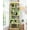 Green, variant on Corner Tree 66 inch Multi-Level Climbing Tower Kitty Condos Tower for Indoor Multiple Cats with Large Platform, 3 Caves, F66, Dark Grey